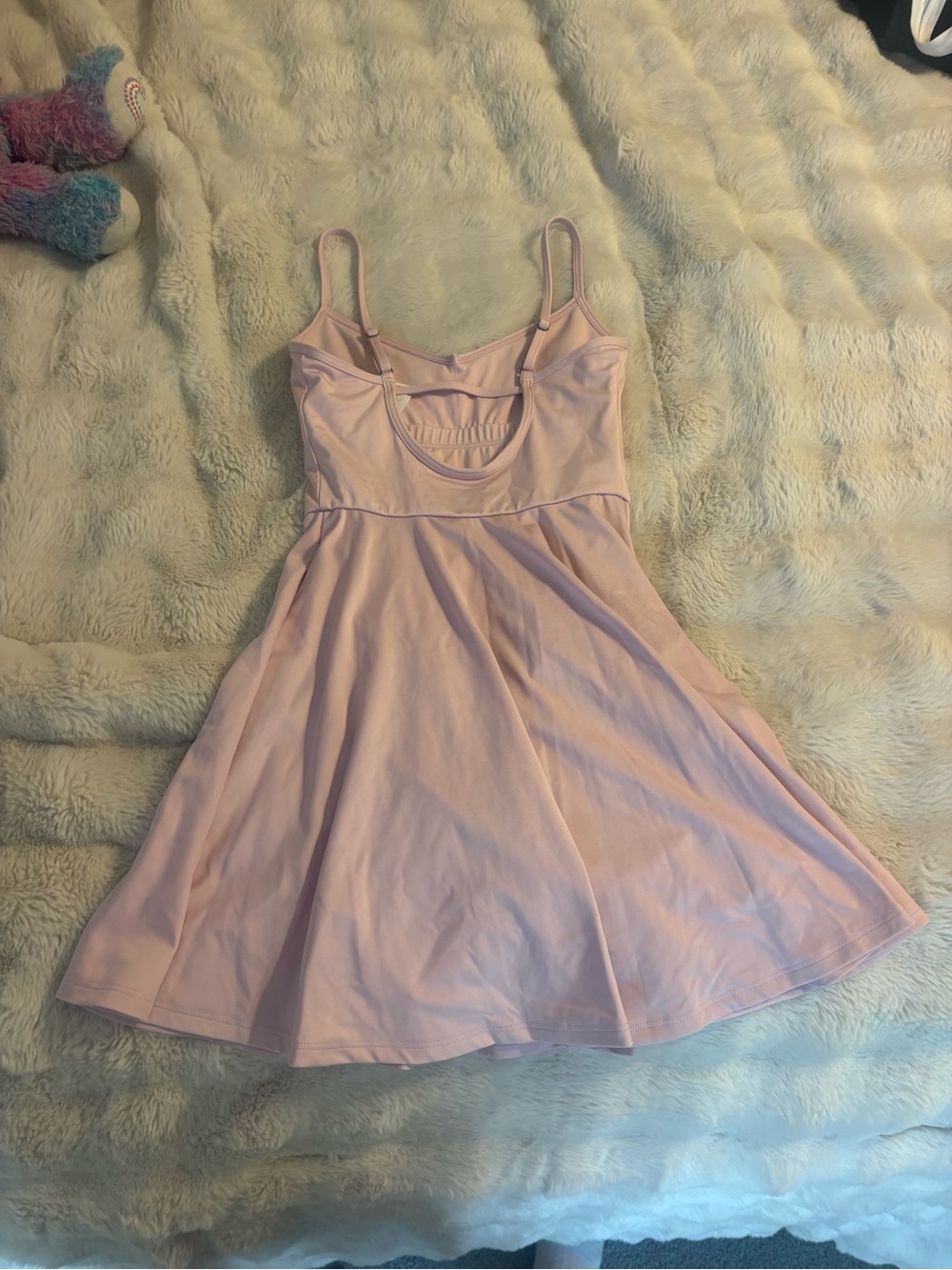 Gilly Hicks Light Pink Spaghetti Strap Fit & Flare Mini Dress - Picture 2 of 2